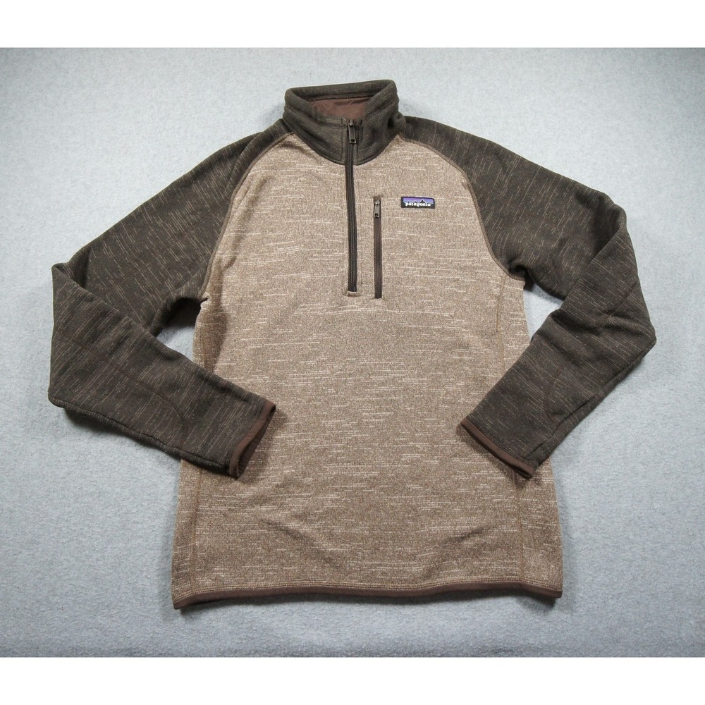 Patagonia Sweater Mens Small Beige Better Sweater 1/4 Zip‎ Pullover Fleece Adult